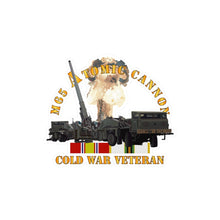 Load image into Gallery viewer, Kiss-Cut Vinyl Decals - Army - M65 Atomic Cannon - Cold War Vet w COLD SVC
