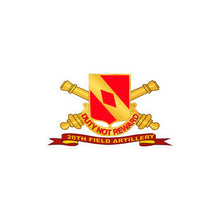 Load image into Gallery viewer, Kiss-Cut Vinyl Decals - Army - 20th Field Artillery w Br - Ribbon
