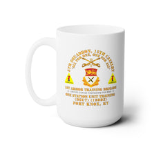 Load image into Gallery viewer, White Ceramic Mug 15oz - Army -  5th Squadron, 15th Cavalry (OSUT)(19DD3) - 1st Ar Tng Bde Ft Knox, KY
