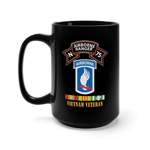 Black Mug 15oz - SOF - N Company Scroll - 173rd Airborne Bde - Vietnam Veteran w VN SVC X 300