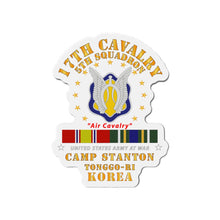 Load image into Gallery viewer, Die-Cut Magnets - Army - 5th Squadron 17th Cavalry - Air Cav - Camp Stanton - Korea w KDSM SVC
