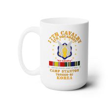 Load image into Gallery viewer, White Mug 15oz -Army - 5th Squadron 17th Cavalry - Air Cav - Camp Stanton - Korea w KDSM SVC
