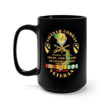 Load image into Gallery viewer, Black Mug 15oz - Army - Vietnam Combat Cavalry Veteran w C Company 2nd Bn 12th Cav DUI - 1st Cav Div X 3000
