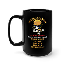 Load image into Gallery viewer, Black Mug 15oz - Army - 503rd Parachute Infantry Regiment - The Rock Regiment - Wars V1 X 300
