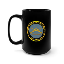 Load image into Gallery viewer, Black Mug 15oz - Army - 24th Infantry Regiment - Fort Sill, OK - Buffalo Soldiers w Inf Branch
