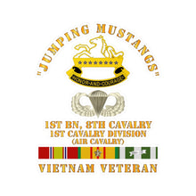 Load image into Gallery viewer, Kiss-Cut Vinyl Decals - Army - Jumping Mustangs w DUI - ABN Basic - 1st Bn 8th Cav w VN SVC
