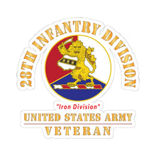 Load image into Gallery viewer, Kiss - Cut Stickers - Army - DUI - 28th Infantry Division - Iron Division - US Army Veteran X 300
