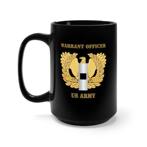 Black Mug 15oz - Emblem - Warrant Officer - WO1 X 300