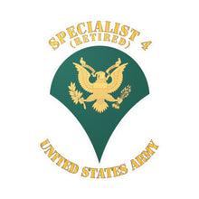 Load image into Gallery viewer, Kiss-Cut Vinyl Decals - Army - Enlisted - SPC 4 - Specialist 4  - Std - Retired X 300
