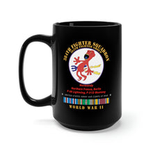 Load image into Gallery viewer, Black Mug 15oz  - 384th Fighter Squadron - 364th Fighter Group - Campaigns, WWII EUR SVC X 300
