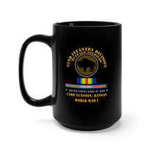 Load image into Gallery viewer, Black Mug 15oz - Army - 92nd Infantry Division - Buffalo Soldiers - Camp Funston Ks - WWI
