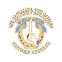 Load image into Gallery viewer, Kiss-Cut Stickers - Army - 2nd Battalion, 7th Cavalry - Vietnam Veteran
