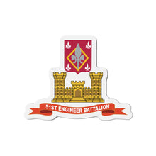 Load image into Gallery viewer, Die-Cut Magnets - Army - 51st Engineer Battalion w Br - Ribbon X 300
