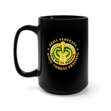 Load image into Gallery viewer, Black Mug 15oz - Army - Drill Sgt Badge - Basic Combat Training
