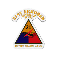 Load image into Gallery viewer, Die-Cut Magnets - Army - SSI - 21st Armored Division - WWII - US Army X 300

