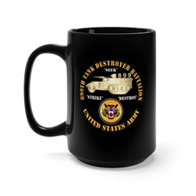 Load image into Gallery viewer, Black Mug 15oz - 899th Tank Destroyer Battalion w TD - SSI - US Army X 300
