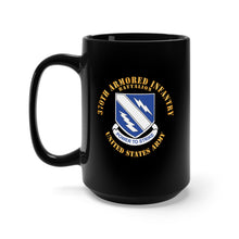 Load image into Gallery viewer, Black Mug 15oz - 370th Armored Infantry Battalion - DUI w Txt X 300
