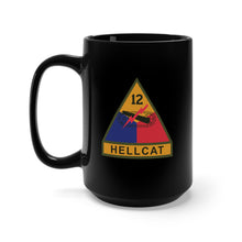 Load image into Gallery viewer, Black Mug 15oz - SSI - 12th Armored Division w Name Tape X 300
