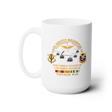 Load image into Gallery viewer, White Ceramic Mug 15oz - Army - 155th AHC - Stagecoach - Falcons w VN SVC
