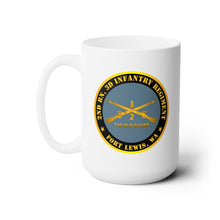 Load image into Gallery viewer, White Ceramic Mug 15oz - Army - 2nd Bn 3d Infantry Regiment - Ft Lewis, WA - The Old Guard w Inf Branch
