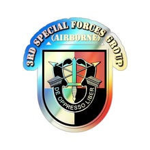 Load image into Gallery viewer, Holographic Die-cut Stickers - SOF - 3rd SFG Flash w Txt V1

