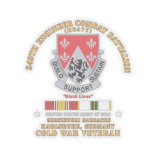 Load image into Gallery viewer, Kiss-Cut Stickers - Army - 249th Engineer Bn - Gerzewski Barracks - Karlsruhe, GE w COLD SVC

