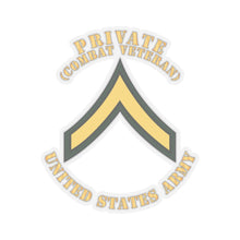 Load image into Gallery viewer, Kiss-Cut Stickers - Army - Private - PV2 - Combat Veteran - Flat X 300
