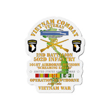 Load image into Gallery viewer, Die-Cut Magnets - 2nd Bn 502nd Infantry - 101st ABN - Operation Hawthorne w VN SVC
