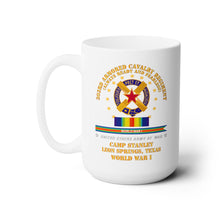 Load image into Gallery viewer, White Ceramic Mug 15oz - Army - 303rd ACR - Camp Stanley, Leon Springs TX  w SVC WWI X 300
