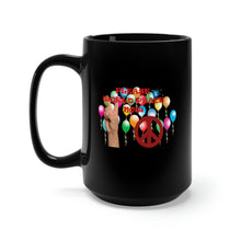 Load image into Gallery viewer, Black Mug 15oz - Army - Please World Peace Now w Peace SIgn, Hand - BalloonsX 300

