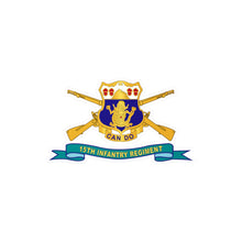 Load image into Gallery viewer, Kiss-Cut Vinyl Decals - Army - 15th Infantry Regiment - DUI w Br - Ribbon X 300
