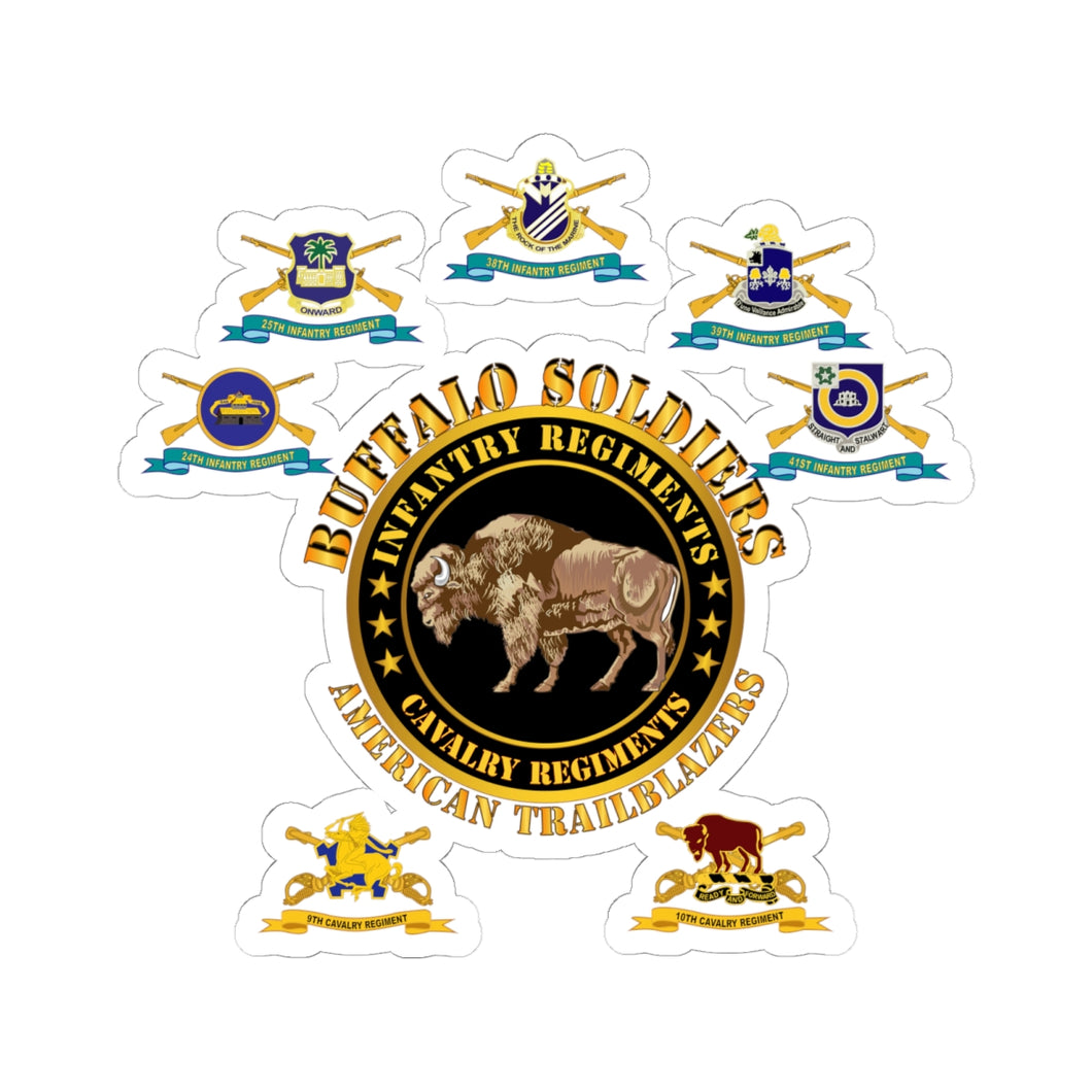 Kiss - Cut Stickers - Army - Buffalo Soldiers - Infantry - Cavalry Reg ...