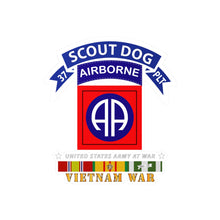 Load image into Gallery viewer, Kiss-Cut Vinyl Decals - Army - 37th Scout Dog Platoon - 82nd Airborne Div  w VN SVC
