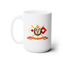 Load image into Gallery viewer, White Ceramic Mug 15oz - Army - 112th Signal Battalion w Signal Branch - Br - Ribbon X 300

