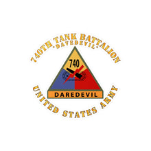 Load image into Gallery viewer, Kiss-Cut Vinyl Decals - Army - 740th Tank Battalion SSI - Daredevil - US Army
