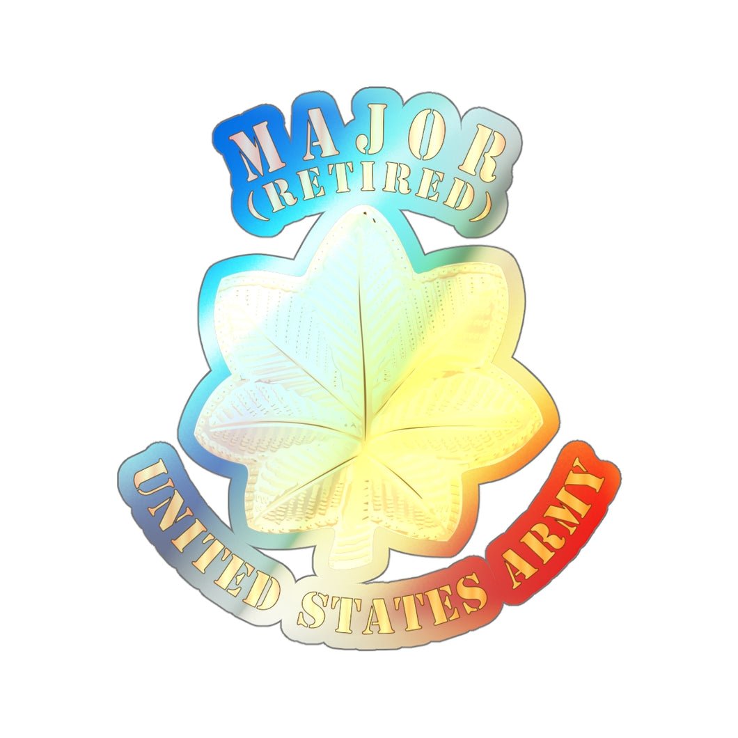 Holographic Die-cut Stickers - Major - MAJ - Retired - V1