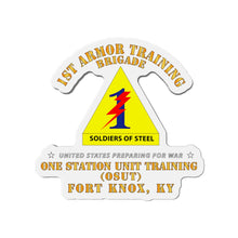 Load image into Gallery viewer, Die-Cut Magnets - Army -  1st Armor Training Brigade (OSUT) - Ft Knox, KY
