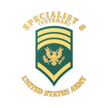 Load image into Gallery viewer, Kiss-Cut Vinyl Decals - Army - Enlisted - SPEC 8 - Specialist 8  - Std - Veteran X 300
