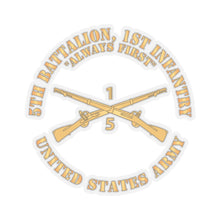 Load image into Gallery viewer, Kiss-Cut Stickers - Army - 5th Battalion, 1st Infantry Regiment Branch - Always First - US Army
