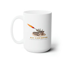 Load image into Gallery viewer, White Ceramic Mug 15oz - Army - M110 - 8 Inch - Crew Firing
