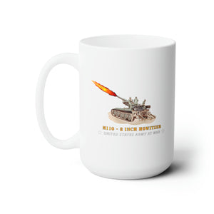 White Ceramic Mug 15oz - Army - M110 - 8 Inch - Crew Firing