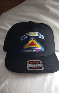 Baseball Cap Embroidery - 7th United States Army w 7 Steps Hell w Scroll