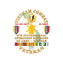 Load image into Gallery viewer, Kiss-Cut Vinyl Decals - Army - Vietnam Combat Vet - 6th PSYOPS Bn - USARV w VN SVC
