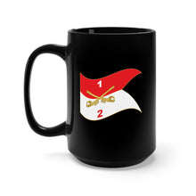 Load image into Gallery viewer, Black Mug 15oz - 2nd Squadron, 1st Cavalry Regiment - Guidon - Waving X 300
