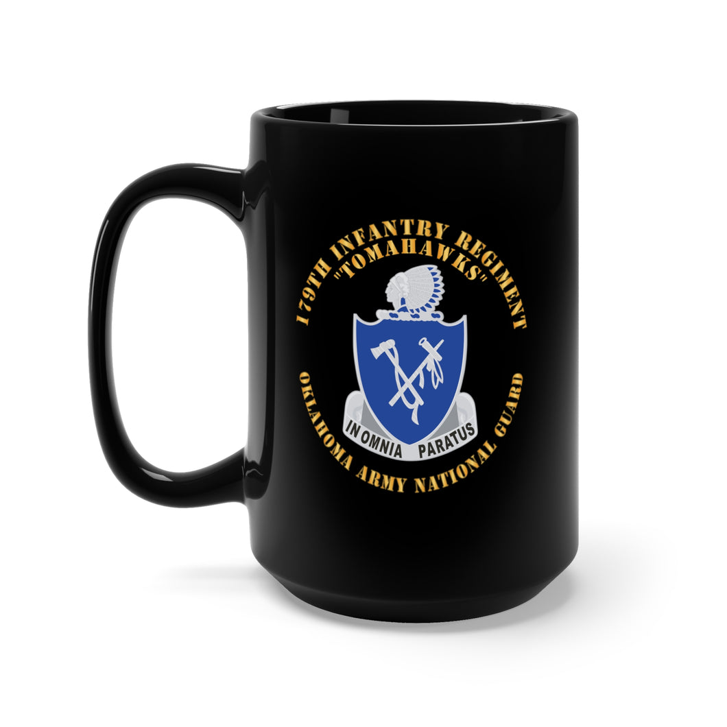 Black Mug 15oz - 179th Infantry - DUI - OKARNG - Inf Branch X 300