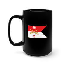 Load image into Gallery viewer, Black Mug 15oz - 2nd Squadron, 16th Cavalry Regiment - Guidon X 300
