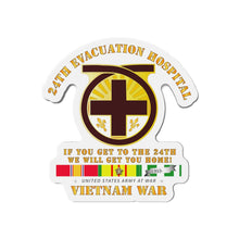 Load image into Gallery viewer, Die-Cut Magnets - 24th Evacuation Hospital - Get to 24th - w Vietnam SVC

