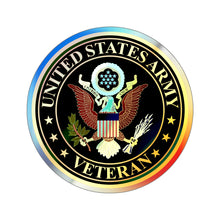 Load image into Gallery viewer, Holographic Die-cut Stickers - Army - US Army Veteran
