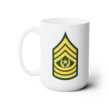 Load image into Gallery viewer, White Mug 15oz - Army - Command Sergeant Major - CSM wo Txt - Flat
