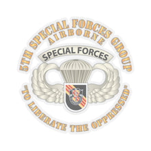 Load image into Gallery viewer, Kiss-Cut Stickers - SOF - 5th SFG - Airborne Badge - Vietnam
